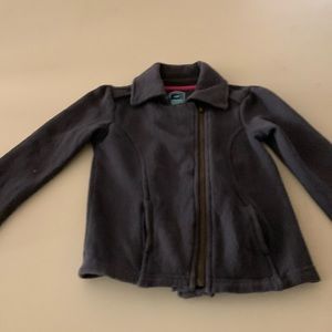 Girls , gray fleece jacket, 4T, gently used.